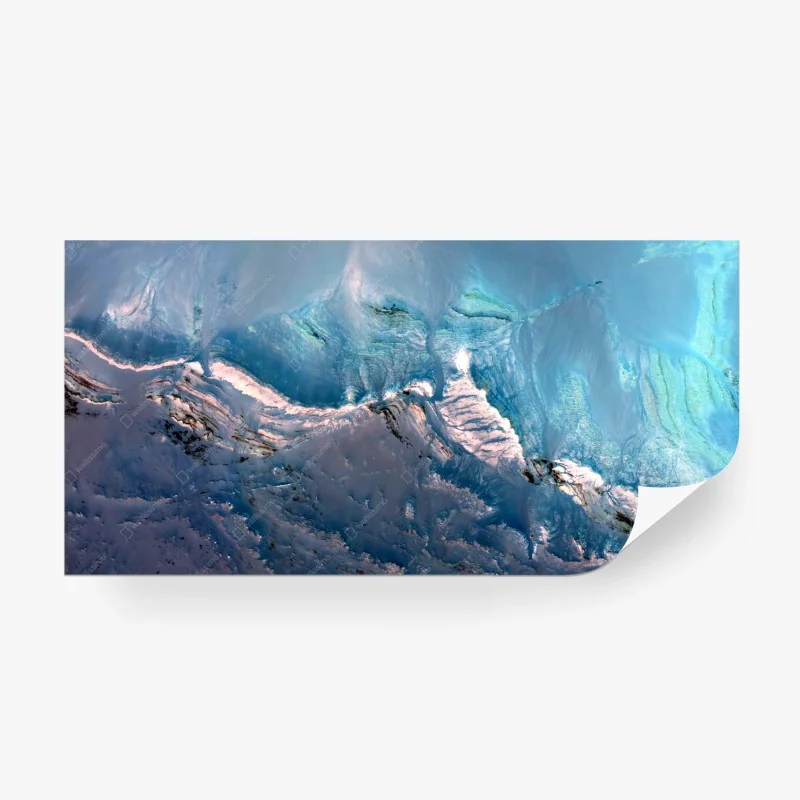 Carta da parati paesaggio glaciale turchese astratto