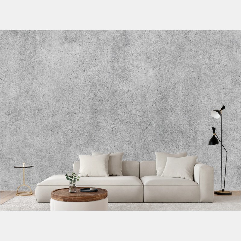 Carta da parati texture cemento grigio orizzontale minimalista