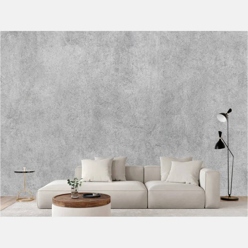 Carta da parati texture cemento grigio orizzontale minimalista