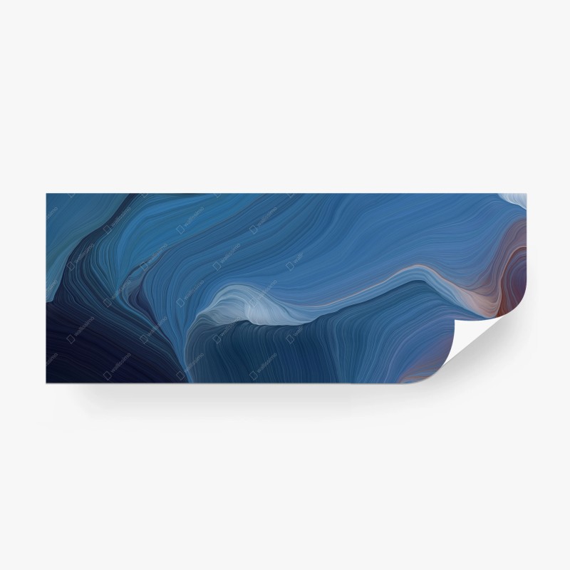 Carta da parati onde marine astratte in blu