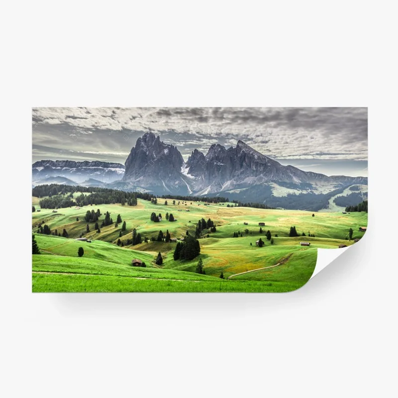 Carta da parati panorama verde delle Dolomiti