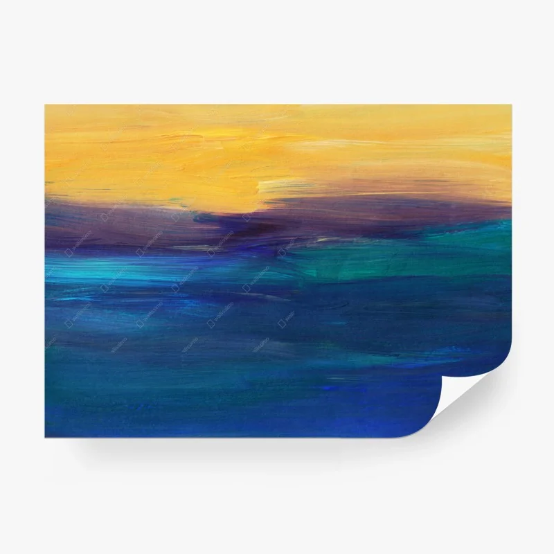 Carta da parati tramonto astratto sul mare