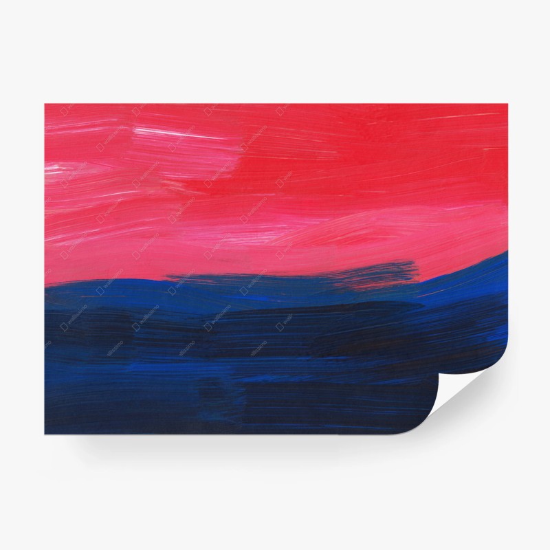 Carta da parati orizzonte astratto rosa e blu