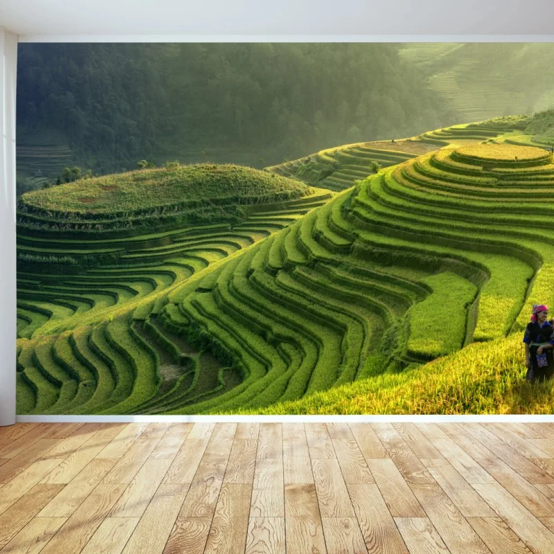 Carta da parati terrazze di riso a Mu Cang Chai