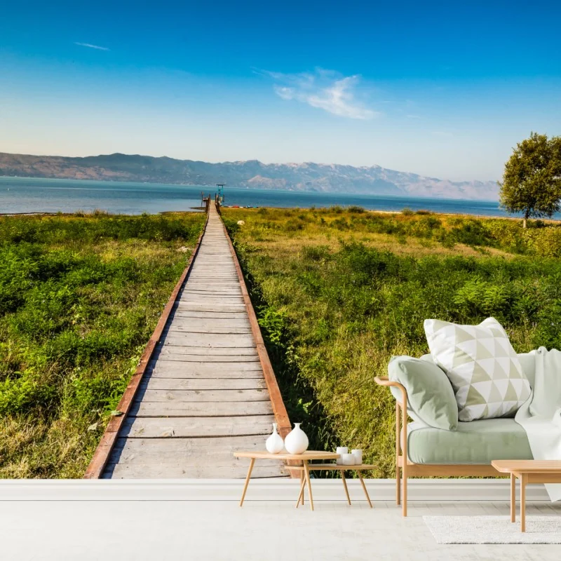Carta da parati sentiero verso il lago Skadar