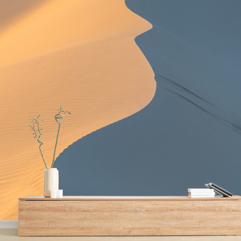 Carta da parati curve dorate del deserto