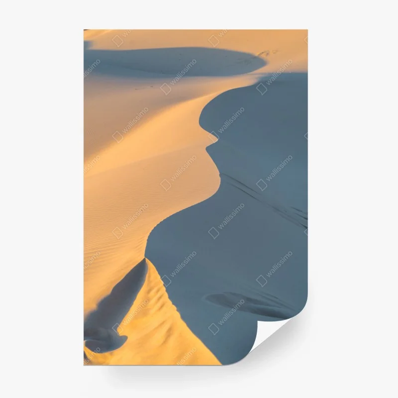 Carta da parati curve dorate del deserto