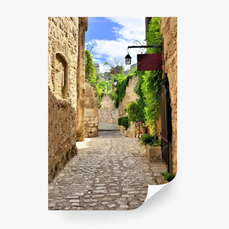 Carta da parati vicolo antico di Les Baux