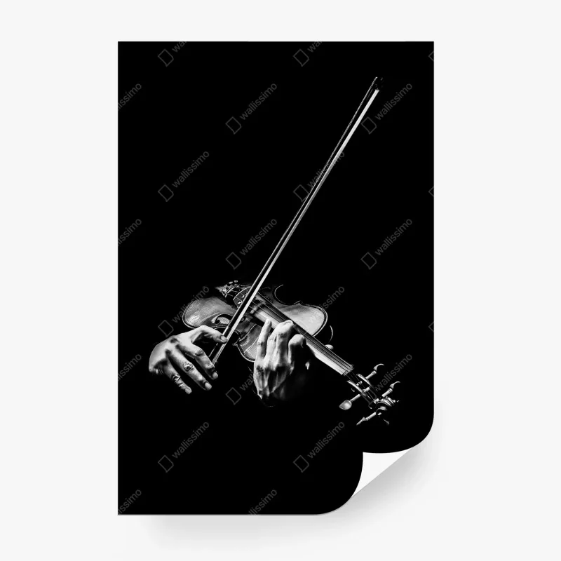 Carta da parati mani al violino in controluce