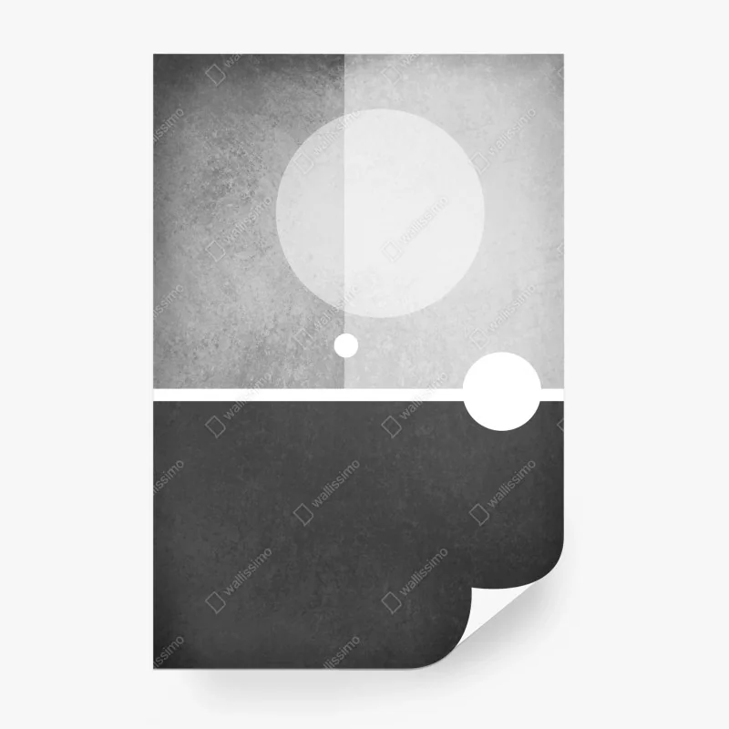 Carta da parati composizione geometrica in bianco e nero