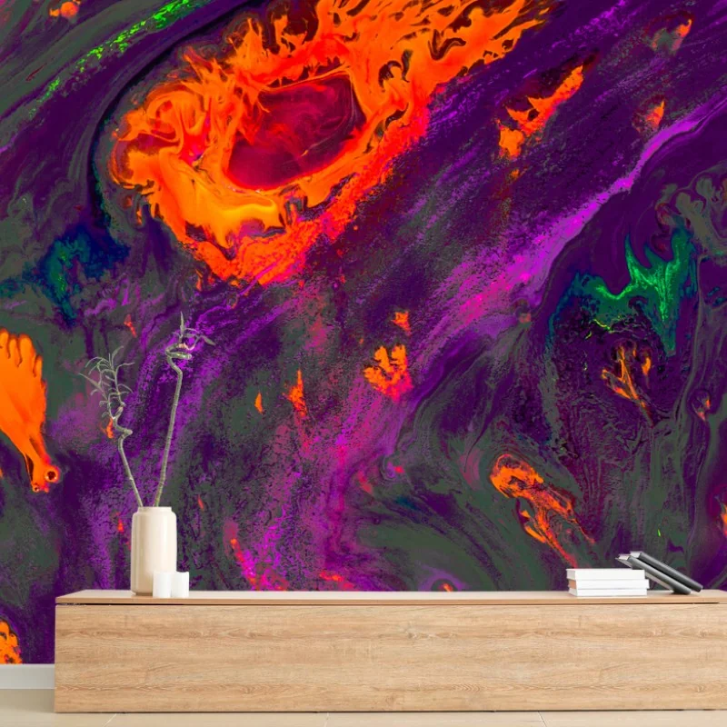 Carta da parati marmo astratto dai colori psichedelici