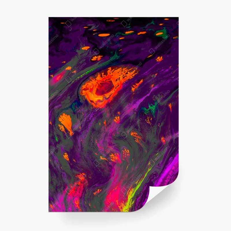 Carta da parati marmo astratto dai colori psichedelici