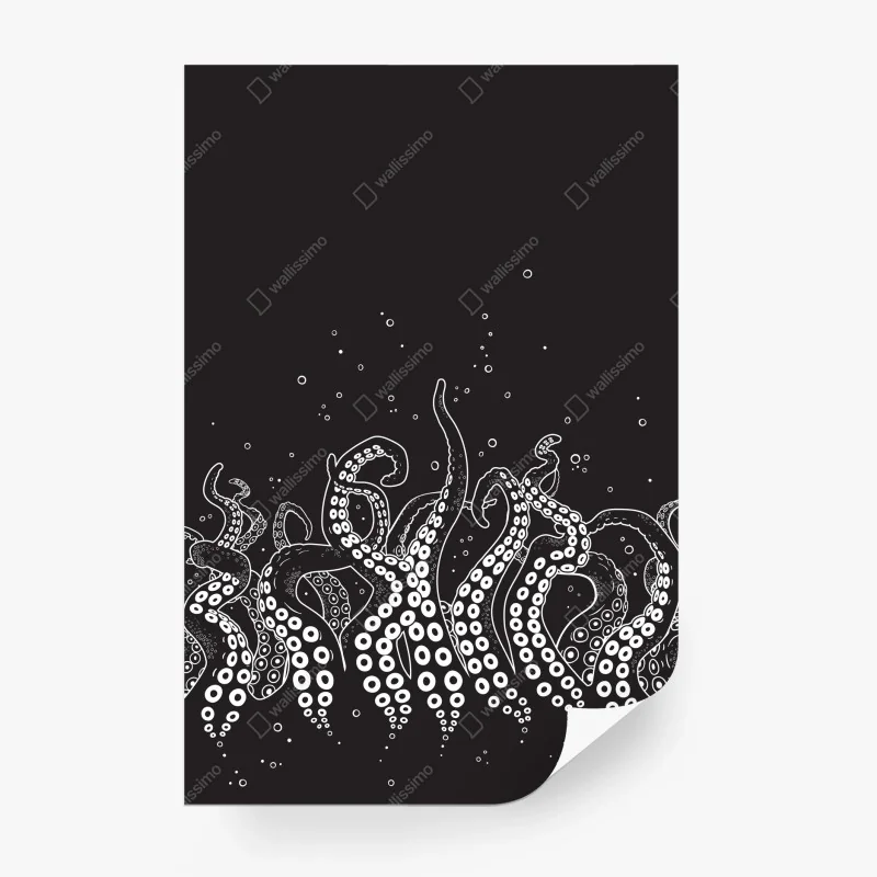 Carta da parati danza dei tentacoli nell'abisso