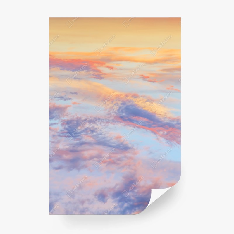 Carta da parati cielo pastello all'alba dorata