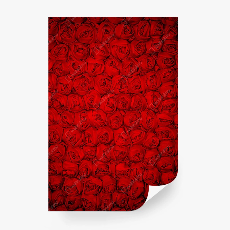 Carta da parati mosaico di rose rosse
