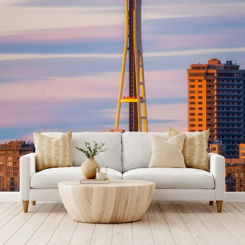 Carta da parati tramonto sulla Space Needle di Seattle