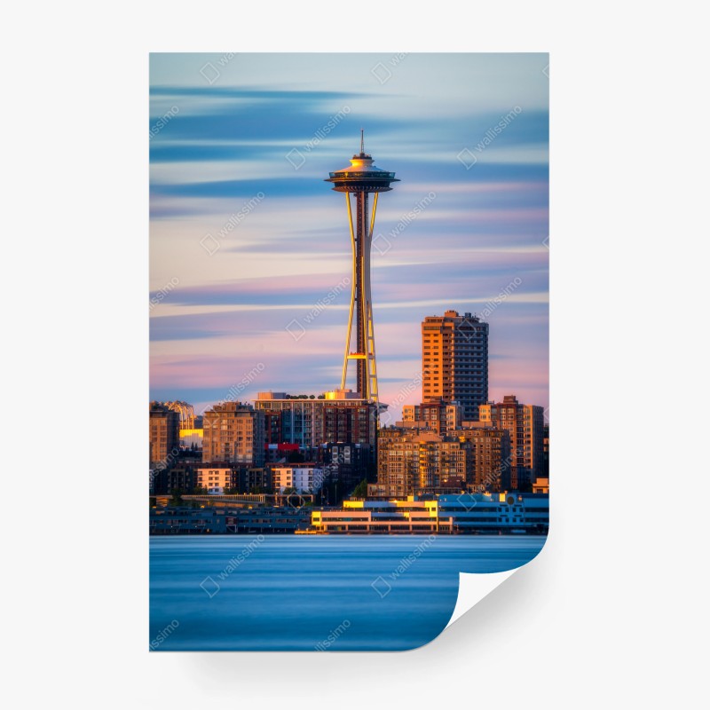 Carta da parati tramonto sulla Space Needle di Seattle