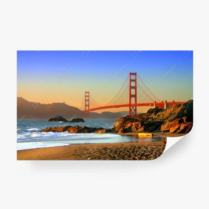 Carta da parati tramonto sul Golden Gate a San Francisco