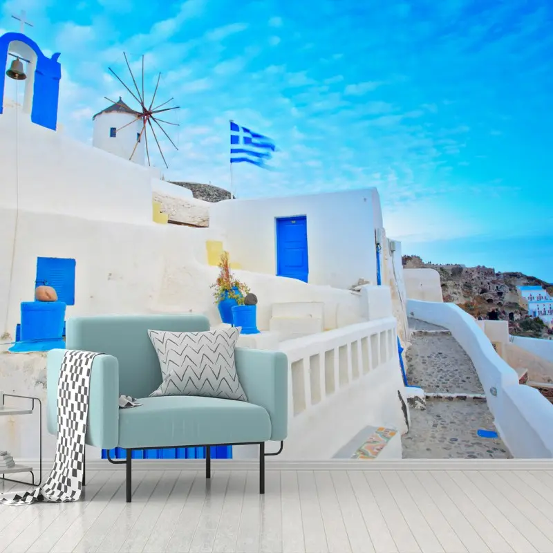 Carta da parati l'azzurro di Santorini
