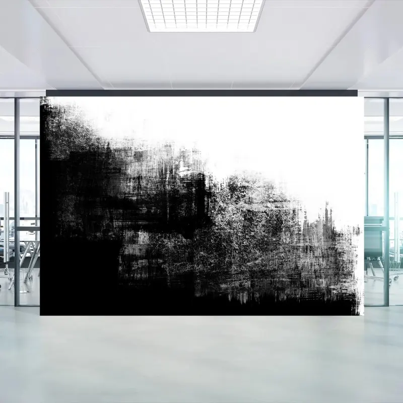 Carta da parati composizione astratta in bianco e nero con texture grunge