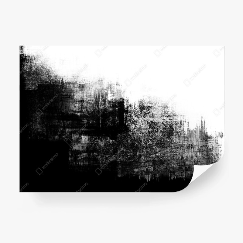 Carta da parati composizione astratta in bianco e nero con texture grunge