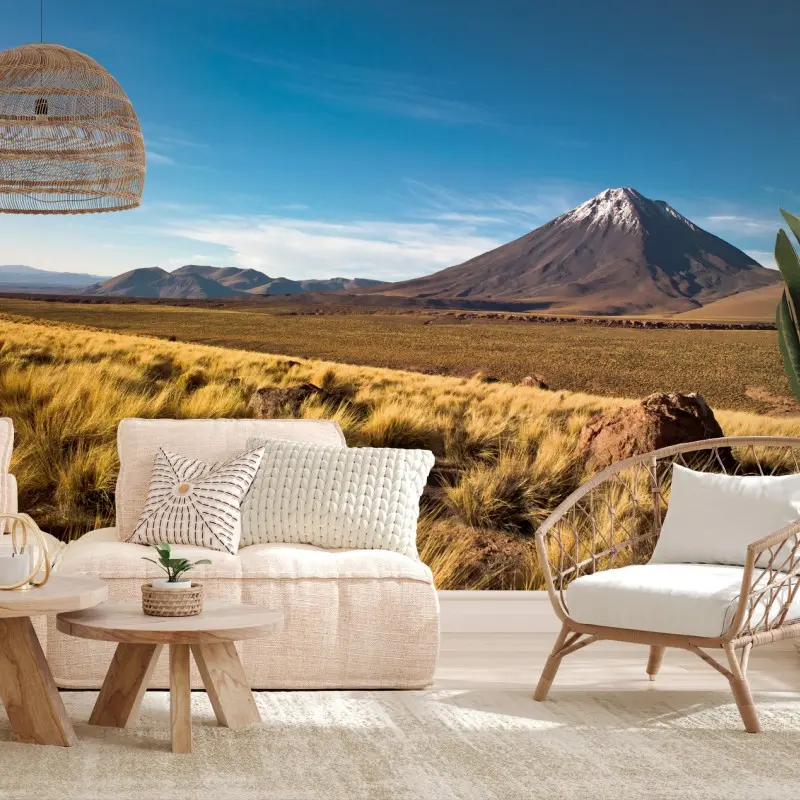 Carta da parati sublime silenzio del Licancabur nel deserto di Atacama