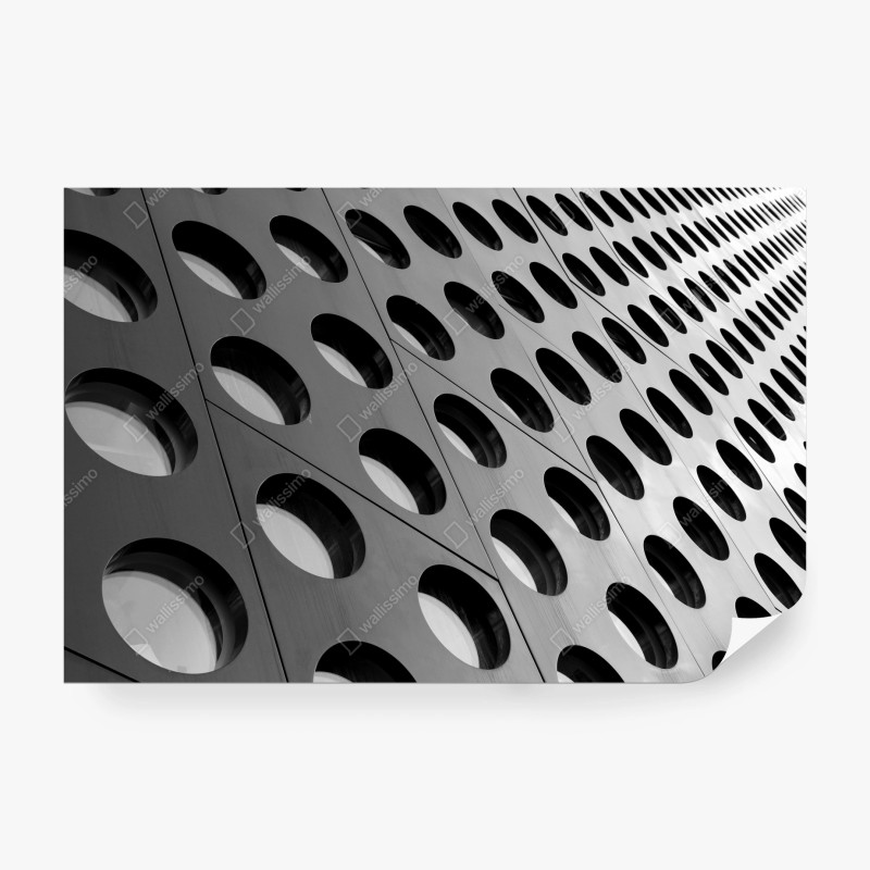 Carta da parati pattern geometrico di finestre circolari