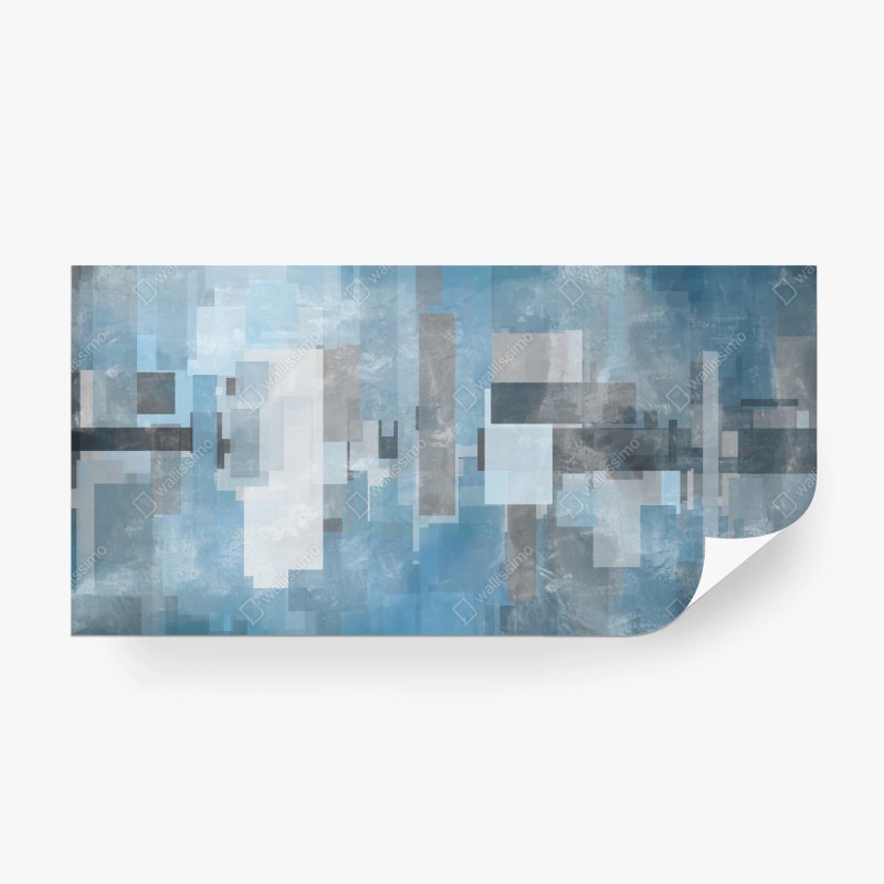Carta da parati orizzonti geometrici blu