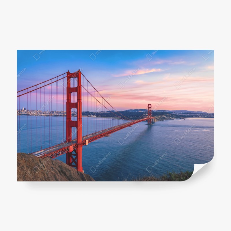 Carta da parati ponte Golden Gate al tramonto