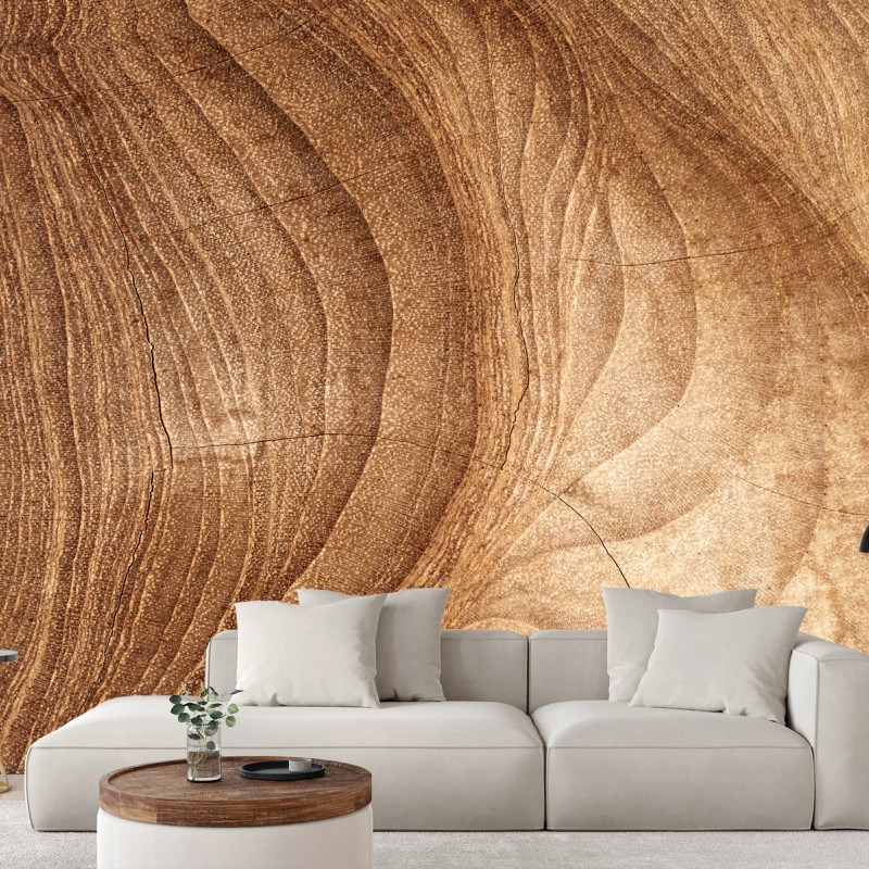 Carta da parati dettaglio venature del legno