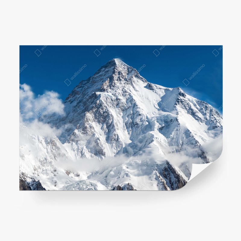 Carta da parati maestosa vetta innevata