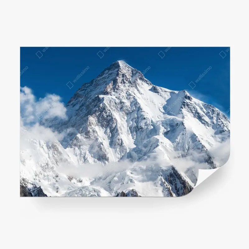 Carta da parati maestosa vetta innevata