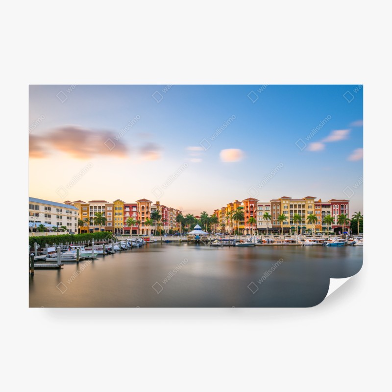 Carta da parati tramonto sul lungomare di Naples, Florida