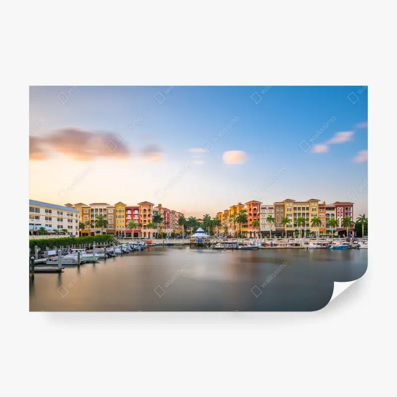 Carta da parati tramonto sul lungomare di Naples, Florida