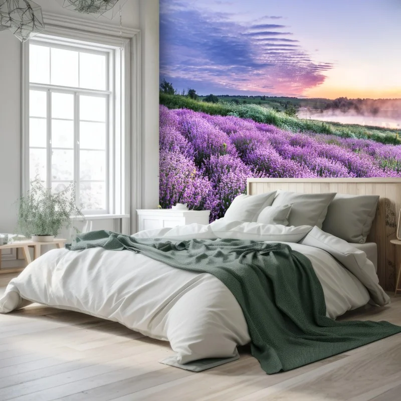 Carta da parati sogno di lavanda all'alba