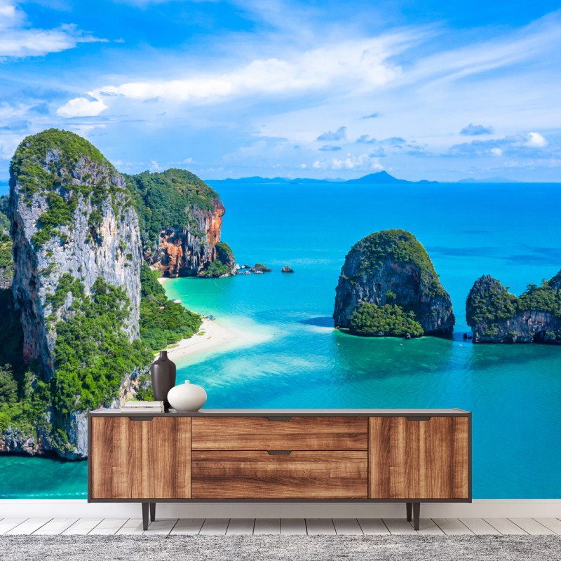 Carta da parati baia paradisiaca di Railay, Krabi