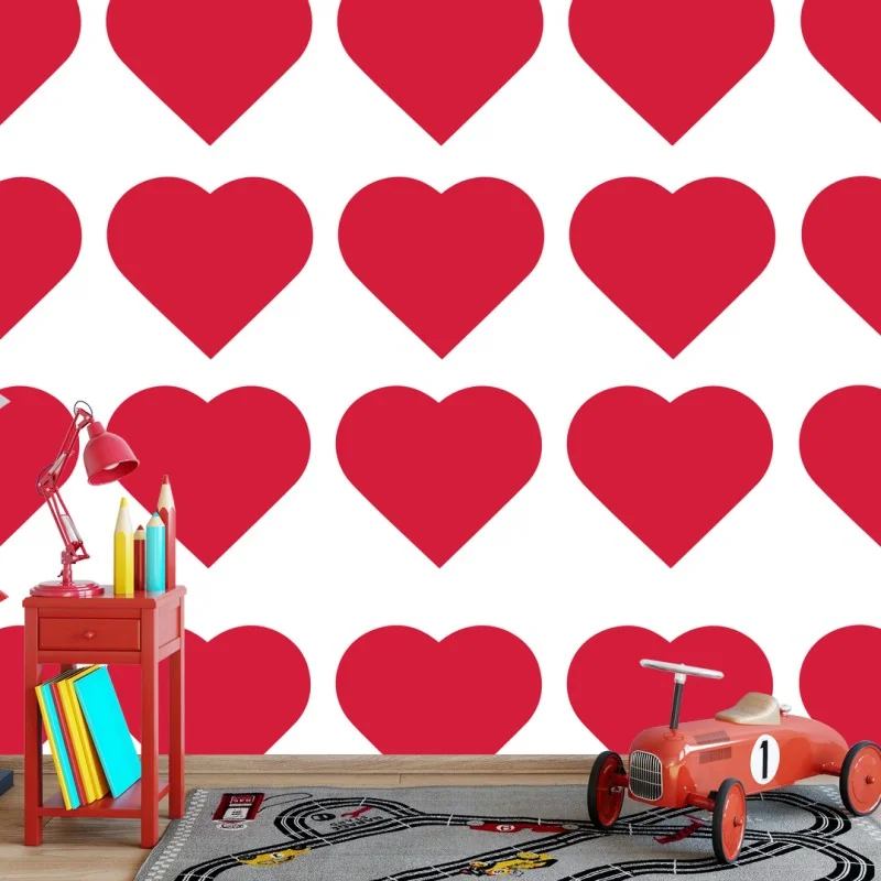 Carta da parati amore per i gatti con cuori ripetuti