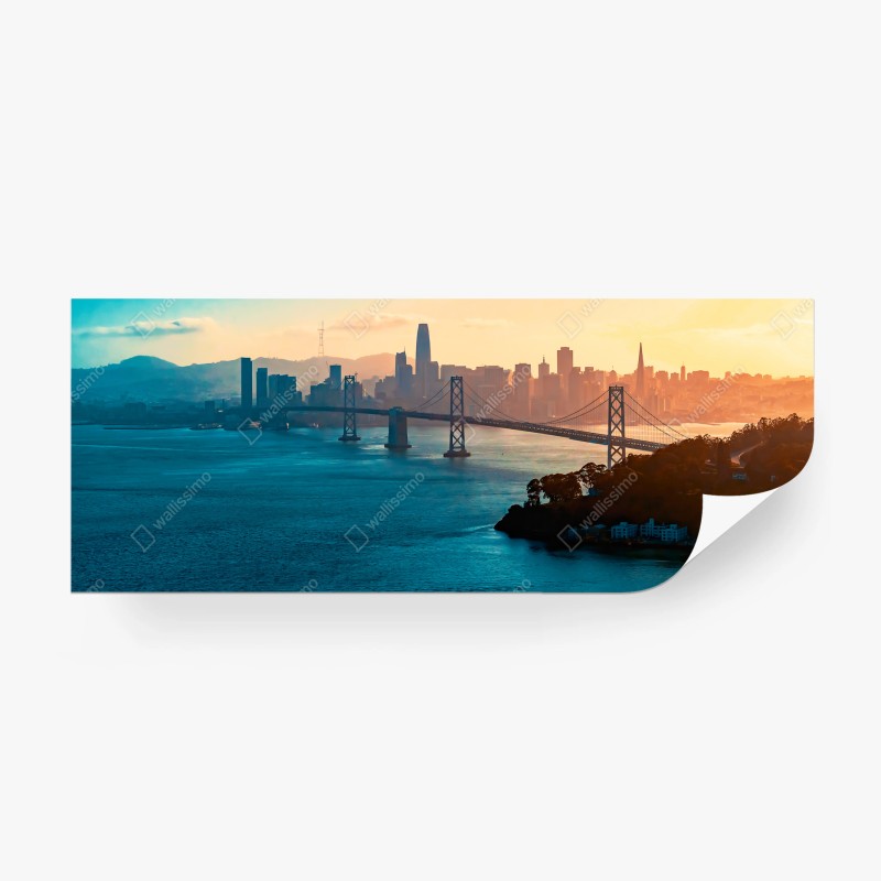 Carta da parati tramonto sulla baia di San Francisco