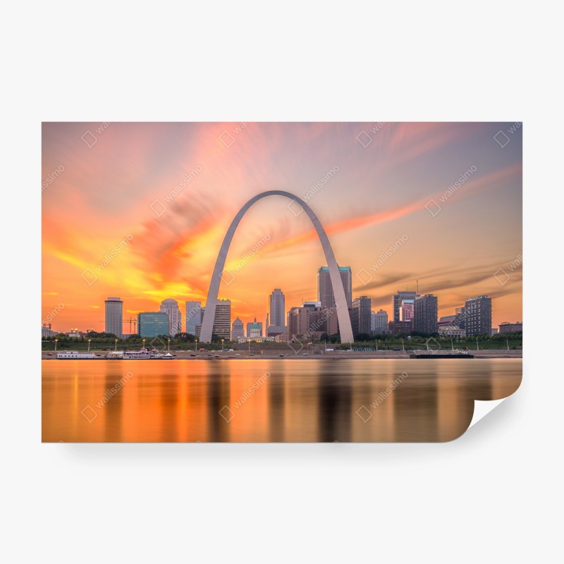 Carta da parati tramonto sull'arco di St. Louis