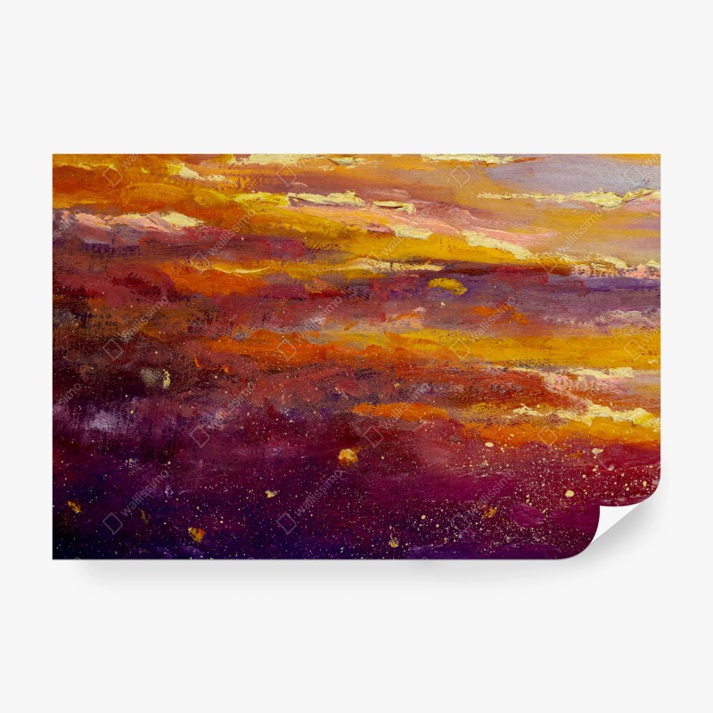 Carta da parati cielo dorato e viola