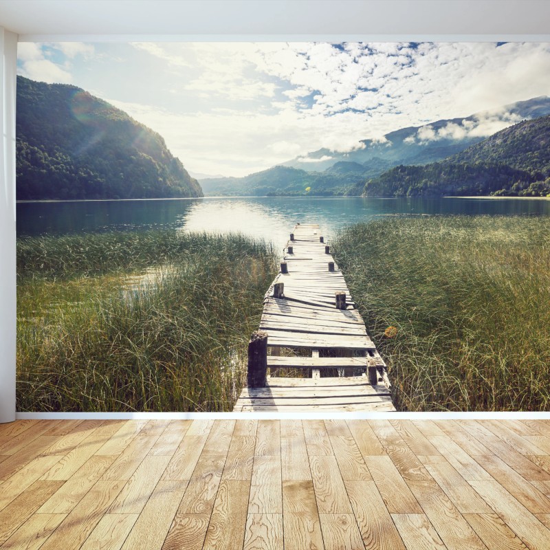 Carta da parati serenità sul lago in Patagonia