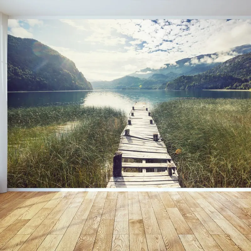 Carta da parati serenità sul lago in Patagonia