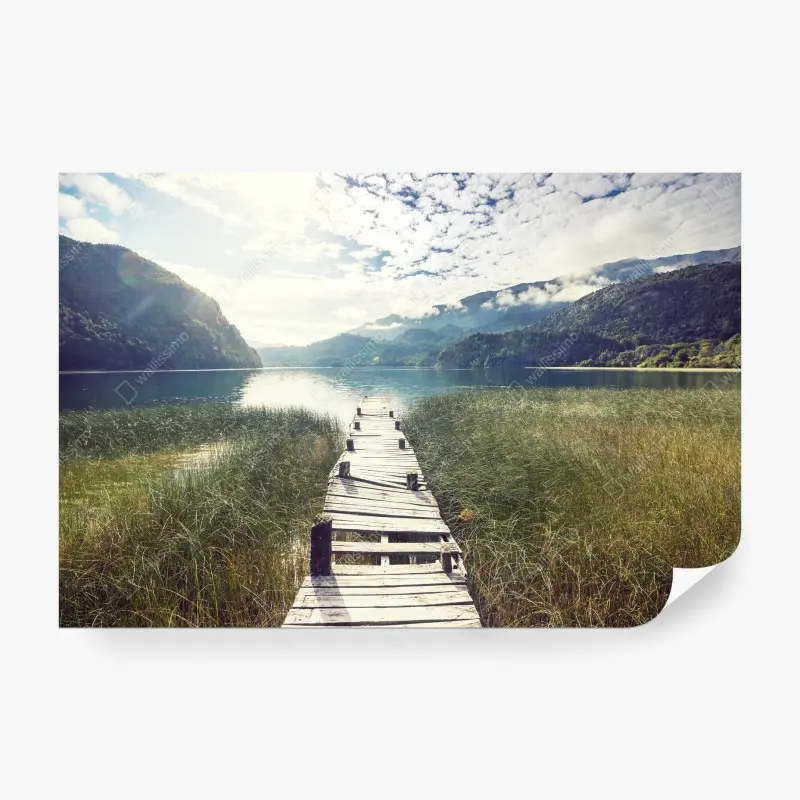 Carta da parati serenità sul lago in Patagonia