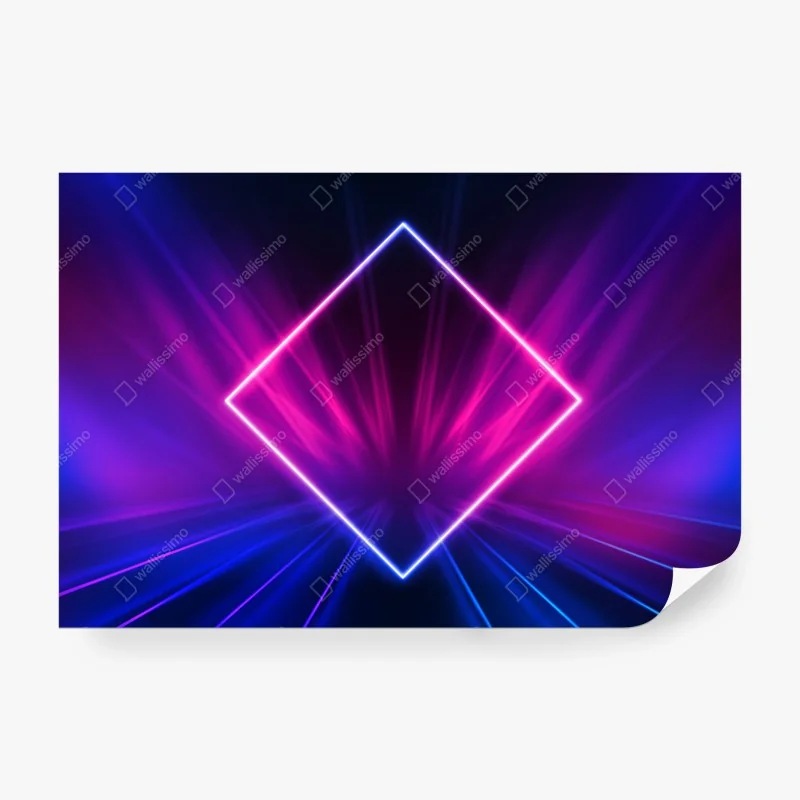 Carta da parati diamante neon futuristico