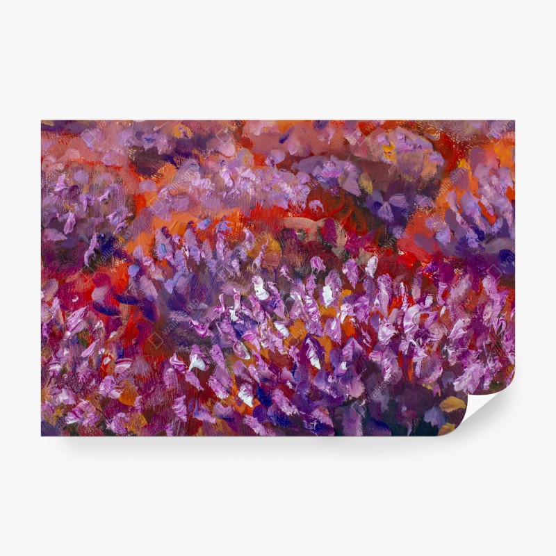 Carta da parati lavanda impressionista in primo piano
