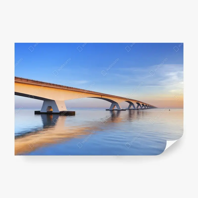 Carta da parati alba dorata sul Zeelandbrug