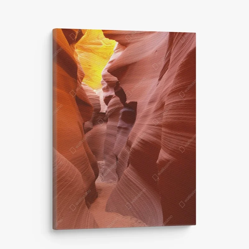 Quadro su tela passaggio di luce nella gola di arenaria