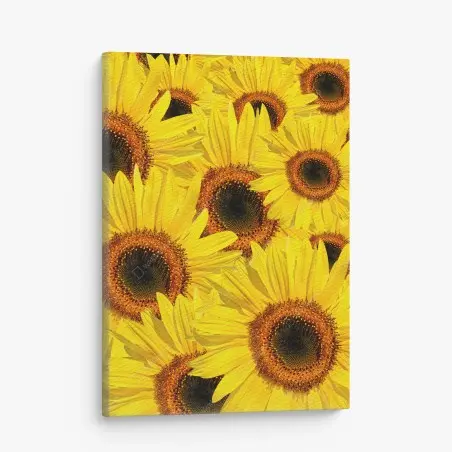 Quadro su tela mosaico di girasoli estivi • Wallissimo®