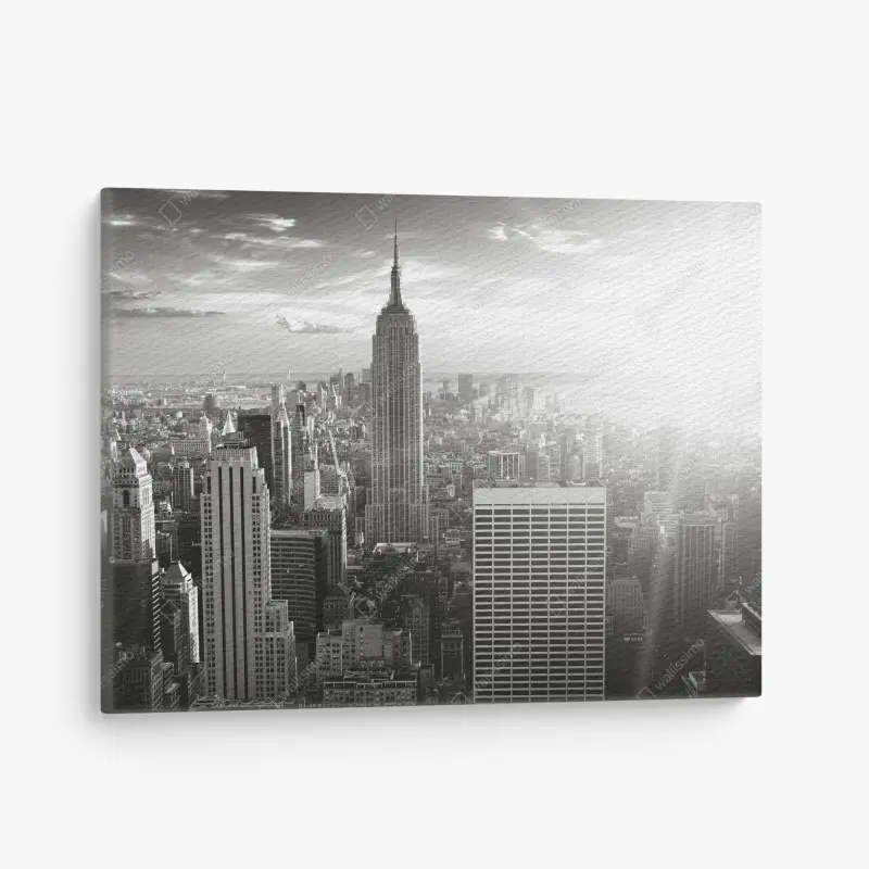 Quadro su tela panorama monocromatico di New York • Wallissimo® Quadro su tela panorama monocromatico di New York • Wallissimo®