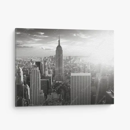 Quadro su tela panorama monocromatico di New York • Wallissimo®